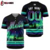 Custom Name Number MLB New York Mets Special Design With Northern Lights Baseball Jersey