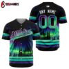 Custom Name Number MLB Oakland Athletics Special Design With Northern Lights Baseball Jersey