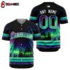 Custom Name Number MLB Seattle Mariners Special Design With Northern Lights Baseball Jersey