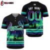 Custom Name Number MLB St. Louis Cardinals Special Design With Northern Lights Baseball Jersey