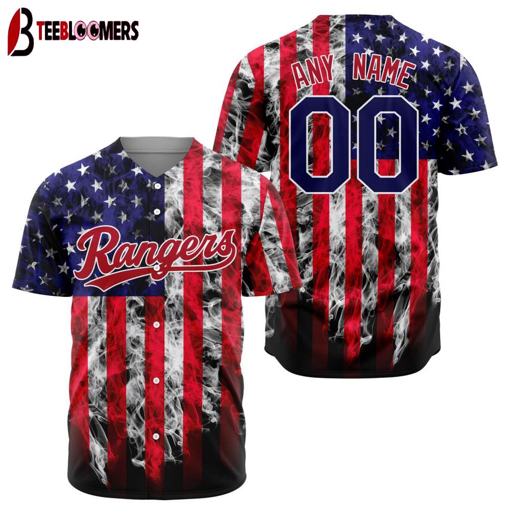 Custom Name Number MLB Texas Rangers Special Independence Day Baseball Jersey