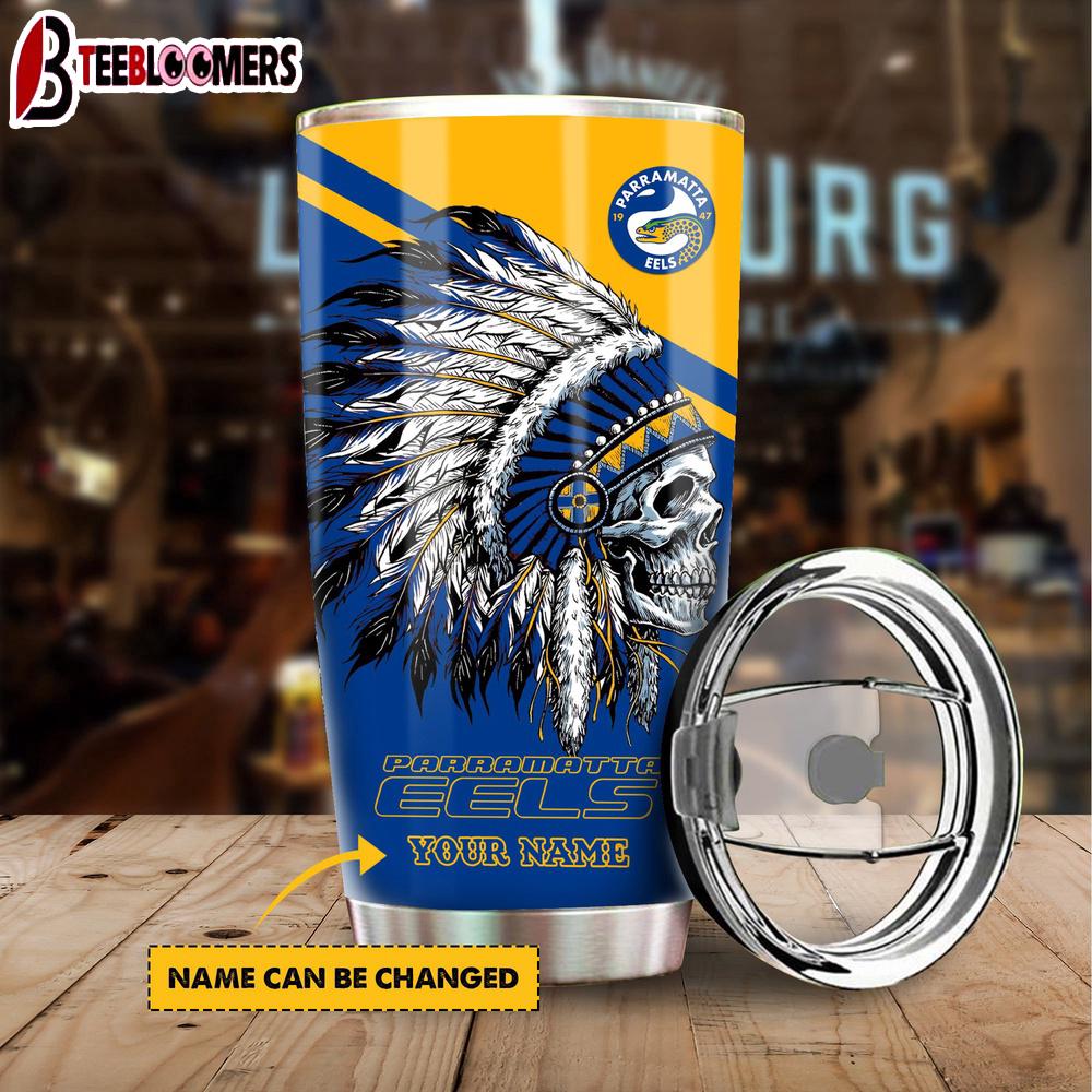 Custom Name Parramatta Eels NRL Native Australian Tumbler Gift For Fans