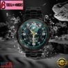 Custom Name Philadelphia Eagles NFL 3D Men Black Stainless Steel Watch Gift For Fans