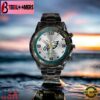 Custom Name Philadelphia Eagles NFL Black Stainless Steel Watch Gifts For Fans