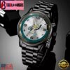 Custom Name Philadelphia Eagles NFL Black Stainless Steel Watch Gifts For Fans