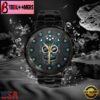 Custom Name Philadelphia Eagles NFL Men Black Stainless Steel Watch Gift For Fans