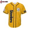 Custom Name Pittsburgh Steelers I Have Two Titles Father's Day Baseball Jersey