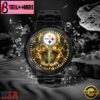 Custom Name Pittsburgh Steelers NFL Men Black Stainless Steel Watch Gift For Fans