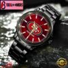 Custom Name San Francisco 49ers NFL Black Stainless Steel Watch Gifts For Fans