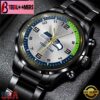 Custom Name Seattle Seahawks NFL Black Stainless Steel Watch Gifts For Fans