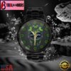 Custom Name Seattle Seahawks NFL Men Black Stainless Steel Watch Gift For Fans
