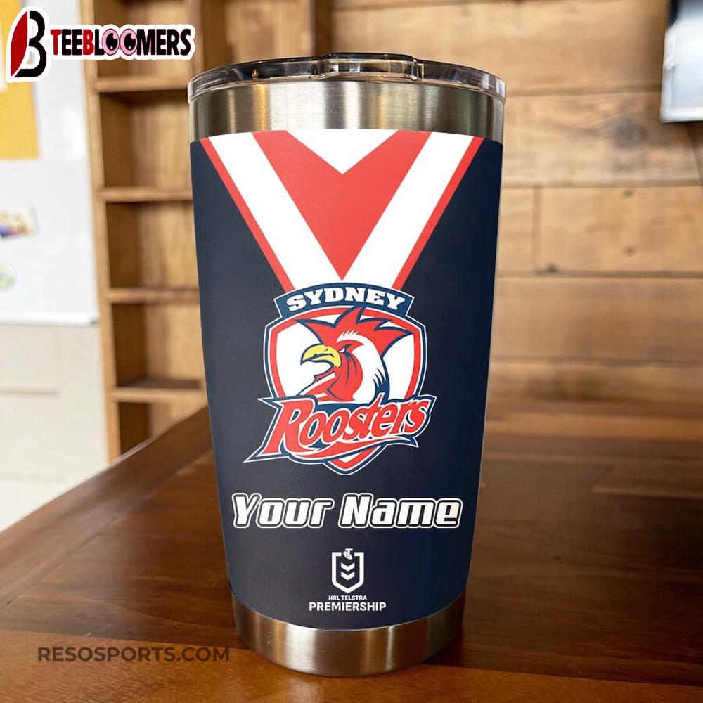 Custom Name Sydney Roosters NRL Tumbler Gift For Fans