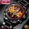 Custom Name Tampa Bay Buccaneers NFL 3D Men Black Stainless Steel Watch Gift For Fans