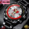 Custom Name Tampa Bay Buccaneers NFL Black Stainless Steel Watch Gifts For Fans