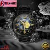 Custom Name Tennessee Titans NFL 3D Men Black Stainless Steel Watch Gift For Fans