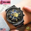 Custom Name Tennessee Titans NFL 3D Men Black Stainless Steel Watch Gift For Fans