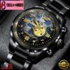 Custom Name Tennessee Titans NFL 3D Men Black Stainless Steel Watch Gift For Fans
