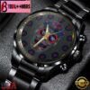 Custom Name Tennessee Titans NFL Men Black Stainless Steel Watch Gift For Fans
