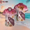 Custom Name Washington Commanders Beach Vibes Hawaiian Shirt
