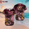 Custom Name Washington Commanders Island Blitz Hawaiian Shirt