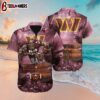 Custom Name Washington Commanders Jungle Warrior Hawaiian Shirt