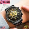 Custom Name Washington Commanders NFL 3D Men Black Stainless Steel Watch Gift For Fans