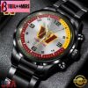Custom Name Washington Commanders NFL Black Stainless Steel Watch Gifts For Fans