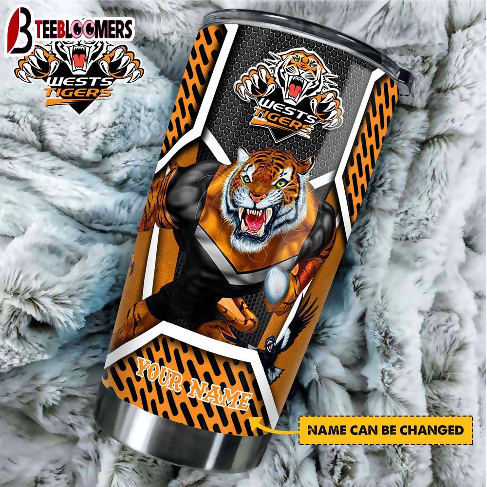 Custom Name Wests Tigers New NRL Tumbler Gift For Fans