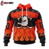 Custom Number NHL Anaheim Ducks Special Orange National Day 3D Hoodie Shirt