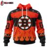 Custom Number NHL Boston Bruins Special Orange National Day 3D Hoodie Shirt