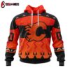 Custom Number NHL Calgary Flames Special Orange National Day 3D Hoodie Shirt