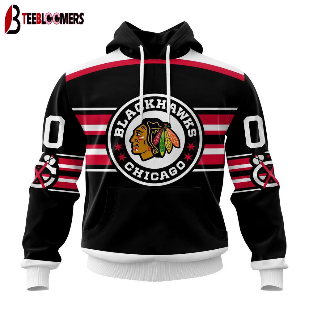 Custom Number NHL Chicago Blackhawks Special Bold 3D Hoodie Shirt