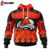 Custom Number NHL Colorado Avalanche Special Orange National Day 3D Hoodie Shirt