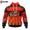 Custom Number NHL Columbus Blue Jackets Special Orange National Day 3D Hoodie Shirt
