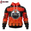 Custom Number NHL Edmonton Oilers Special Orange National Day 3D Hoodie Shirt