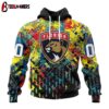 Custom Number NHL Florida Panthers Autism Awareness 3D Hoodie Shirt
