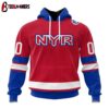 Custom Number NHL New York Rangers Special Bold 3D Hoodie Shirt
