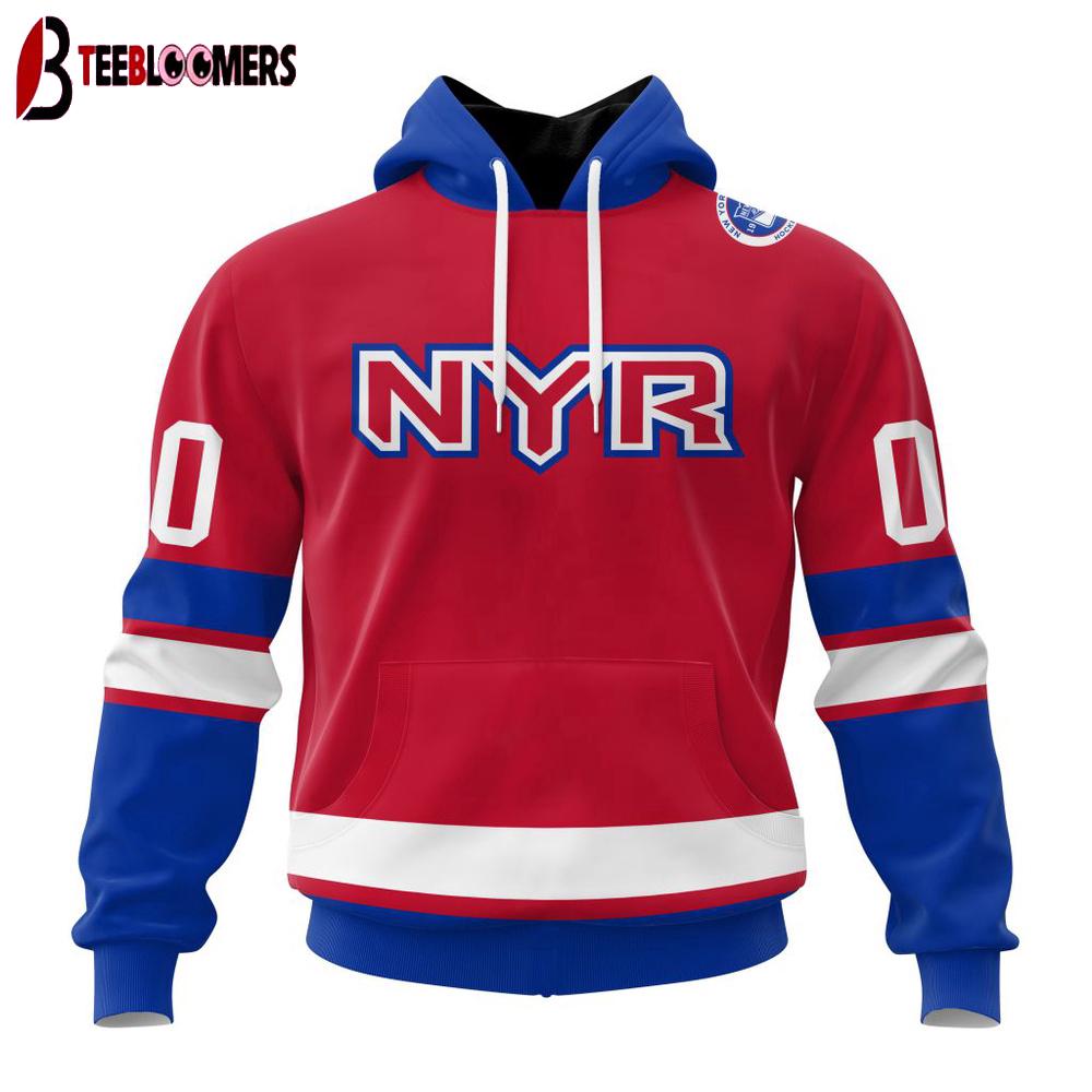 Custom Number NHL New York Rangers Special Bold 3D Hoodie Shirt