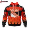 Custom Number NHL New York Rangers Special Orange National Day 3D Hoodie Shirt