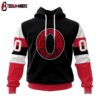 Custom Number NHL Ottawa Senators Special Bold 3D Hoodie Shirt