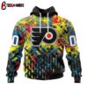 Custom Number NHL Philadelphia Flyers Autism Awareness 3D Hoodie Shirt