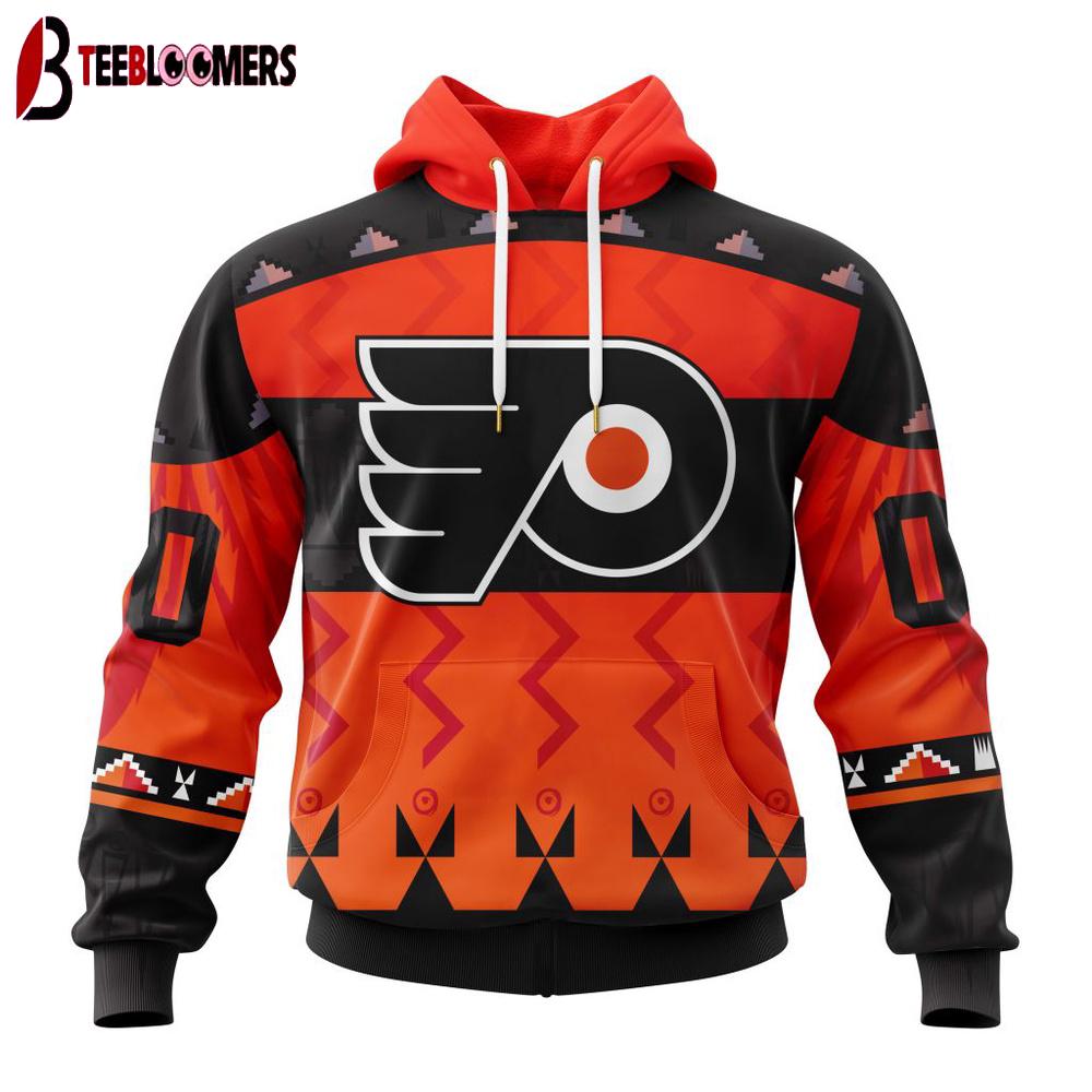 Custom Number NHL Philadelphia Flyers Special Orange National Day 3D Hoodie Shirt