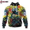 Custom Number NHL San Jose Sharks Autism Awareness 3D Hoodie Shirt