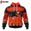 Custom Number NHL San Jose Sharks Special Orange National Day 3D Hoodie Shirt