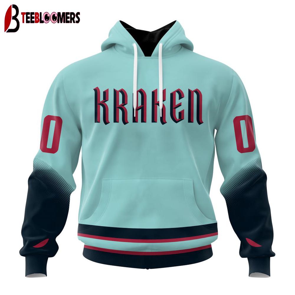 Custom Number NHL Seattle Kraken Special Bold 3D Hoodie Shirt