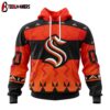 Custom Number NHL Seattle Kraken Special Orange National Day 3D Hoodie Shirt