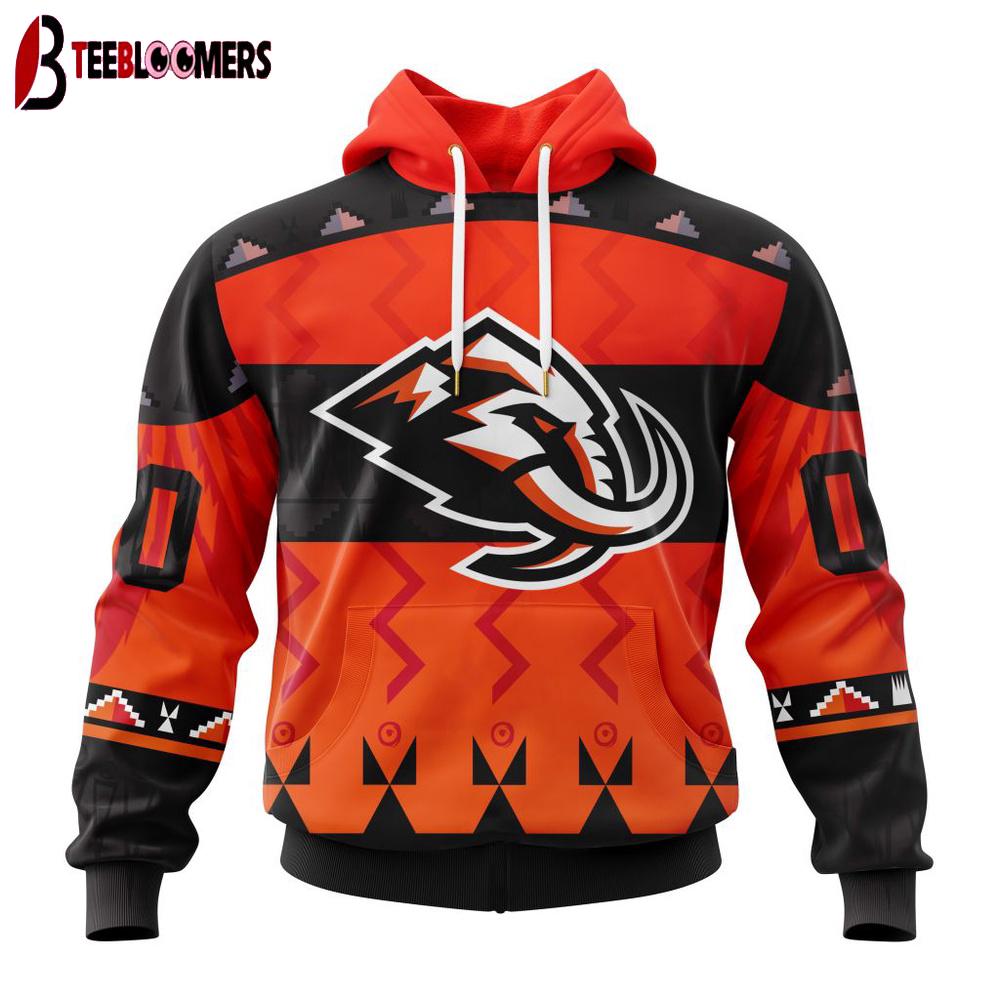 Custom Number NHL Utah Mammoth Special Orange National Day 3D Hoodie Shirt