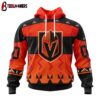 Custom Number NHL Vegas Golden Knights Special Orange National Day 3D Hoodie Shirt