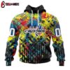 Custom Number NHL Washington Capitals Autism Awareness 3D Hoodie Shirt