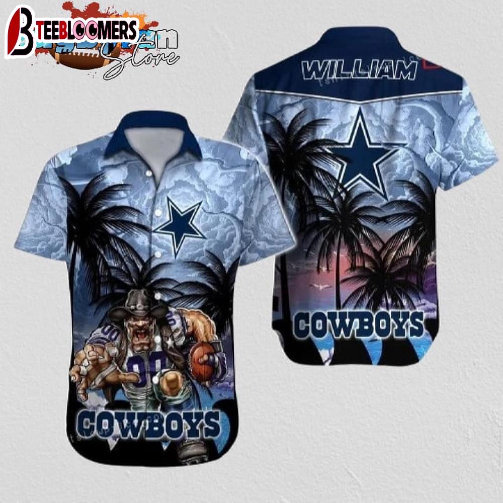 Dallas Cowboys Hawaiian Shirt NFL Football Personalized Button Up Hawaiian Shirt